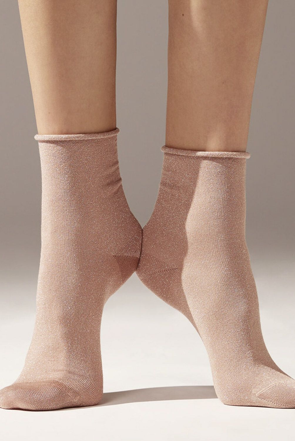CALZEDONIA - Calcetines Cortos Con Glitter Mujer Calzedonia
