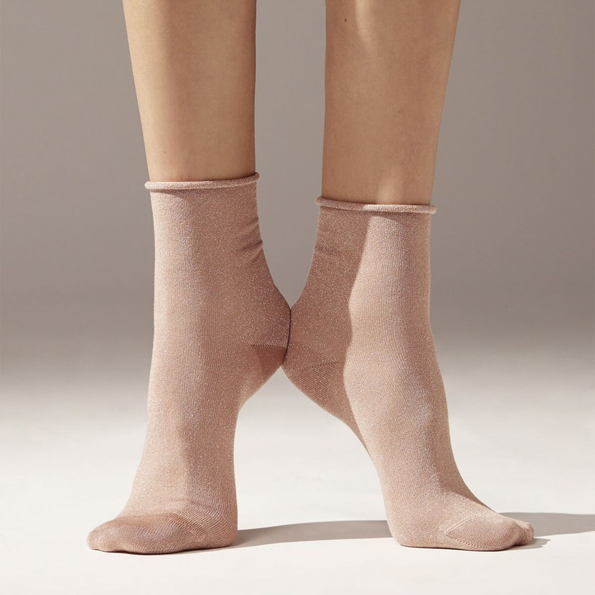 CALZEDONIA - Calcetines Cortos Con Glitter Mujer Calzedonia