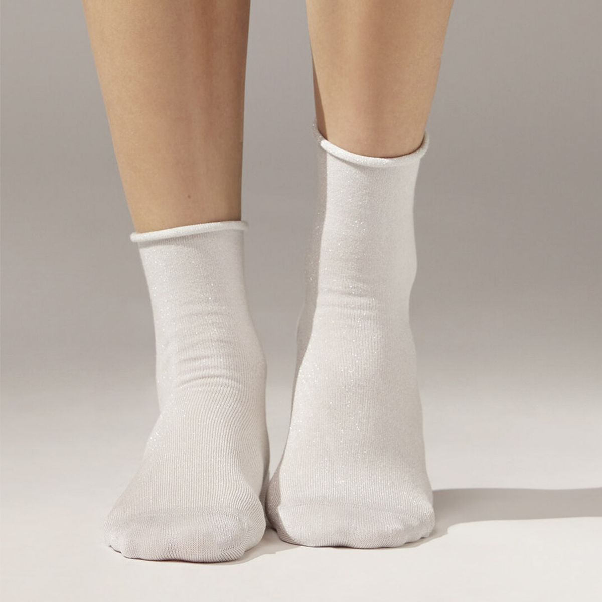 CALZEDONIA - Calcetines Cortos Con Glitter Mujer Calzedonia