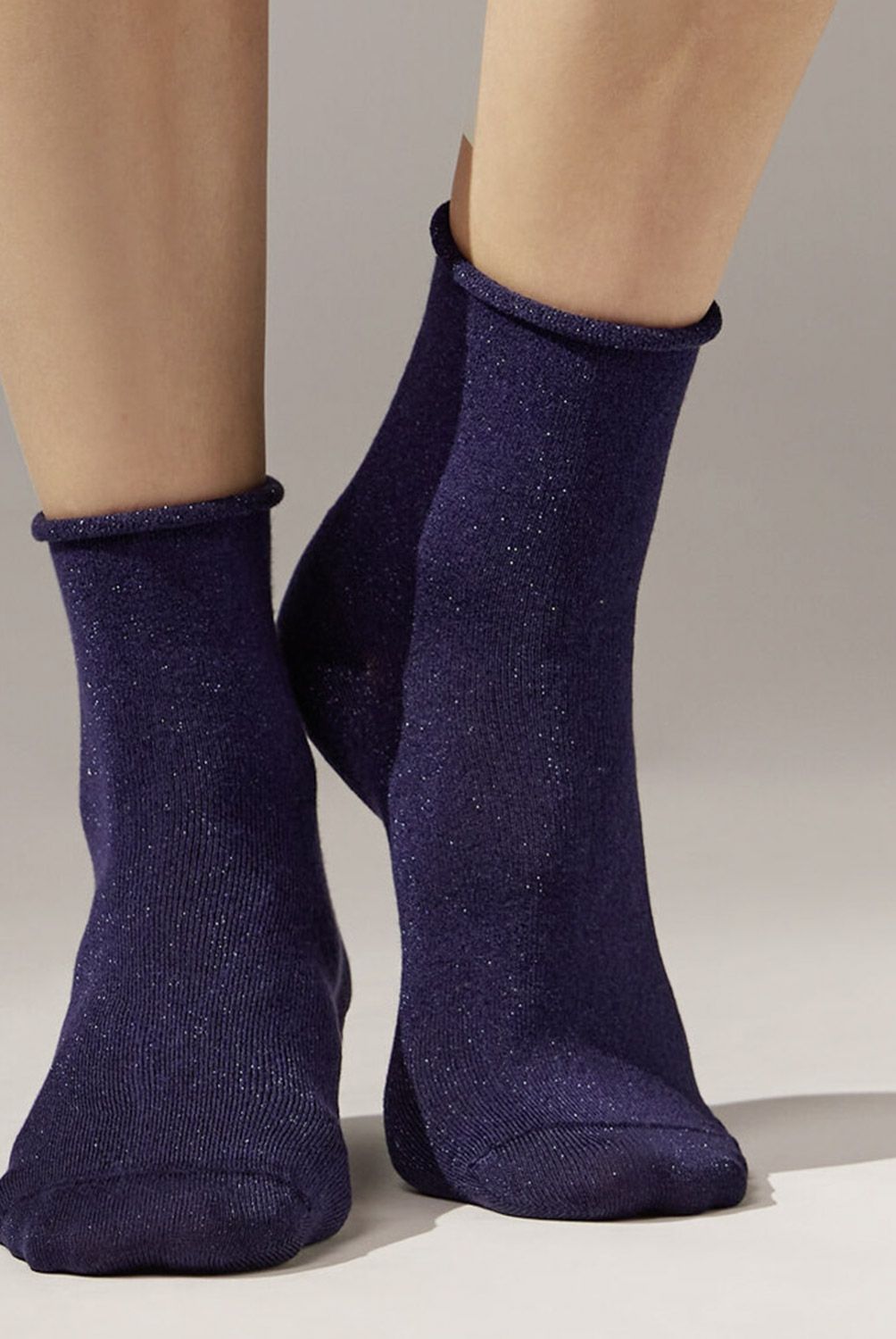 CALZEDONIA - Calcetines Cortos Con Glitter Mujer Calzedonia
