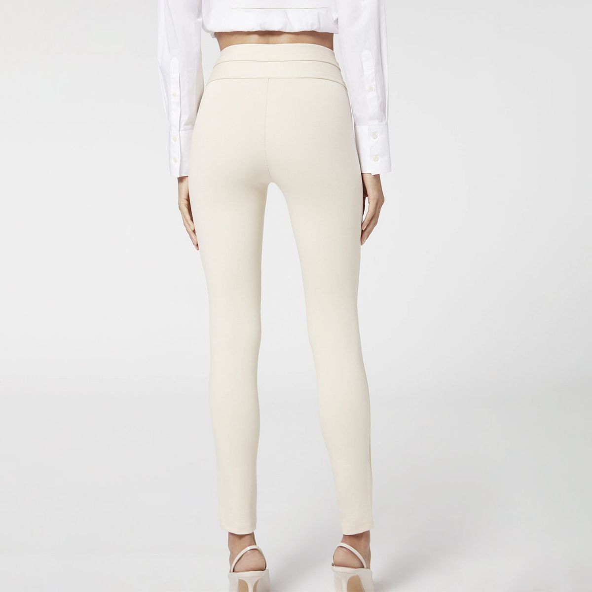 CALZEDONIA - Leggings Skinny con Botones Mujer Calzedonia