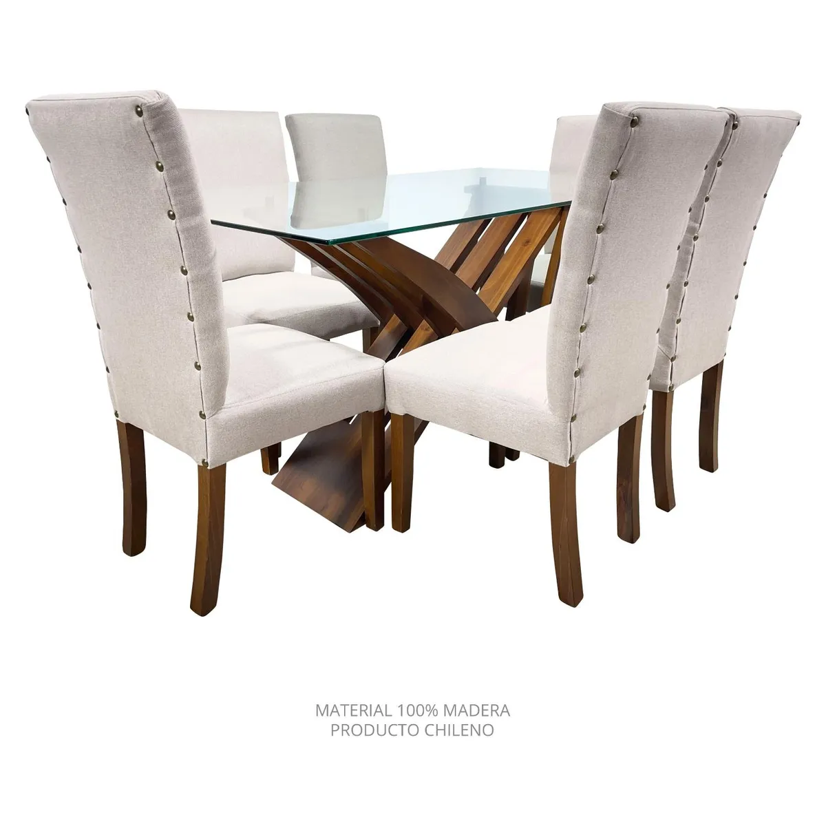 LIVING FACTORY - Juego De Comedor 6 Puestos Gabbana Living Factory