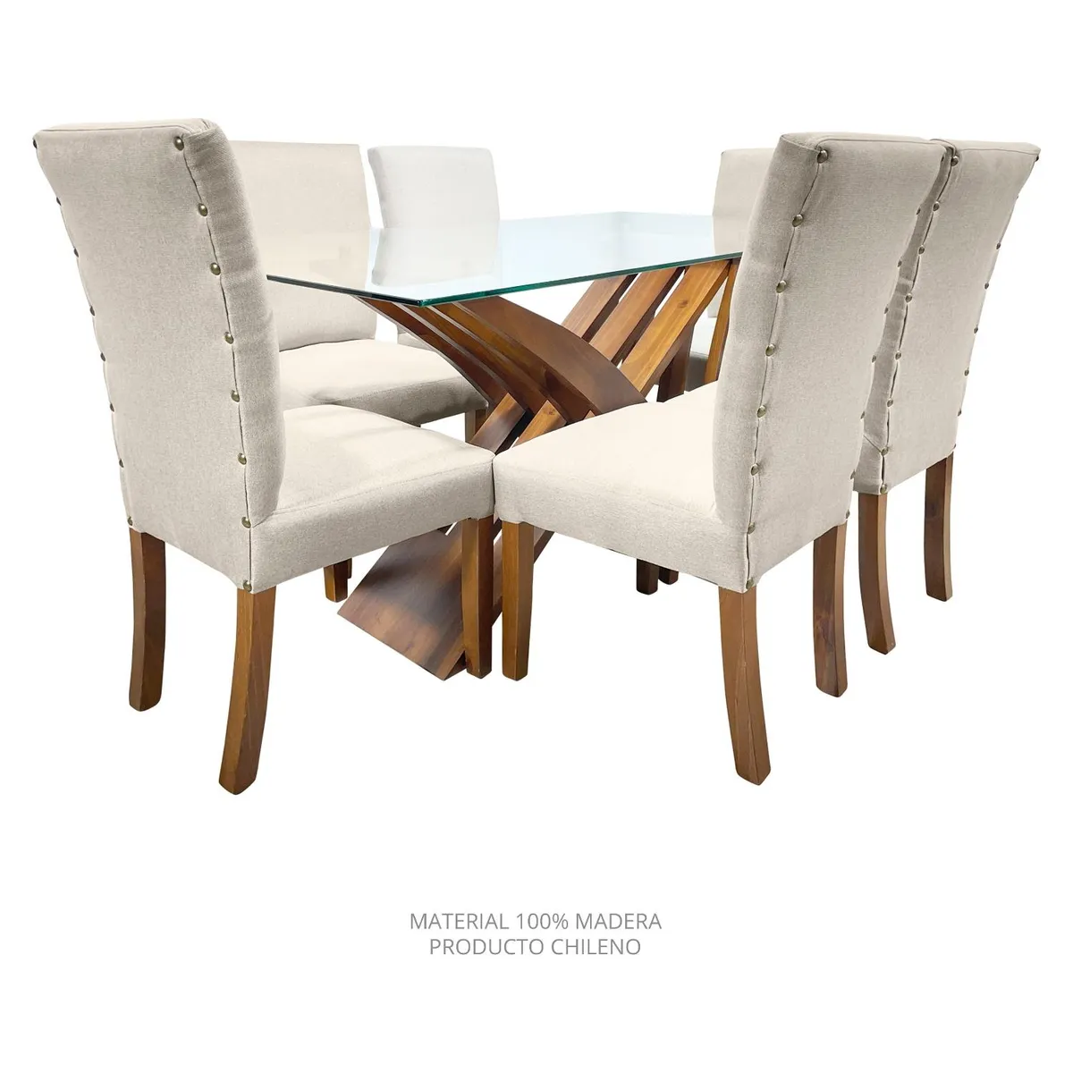 LIVING FACTORY - Juego De Comedor 6 Puestos Gabbana Living Factory