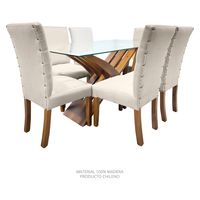 Juego De Comedor 6 Puestos Gabbana