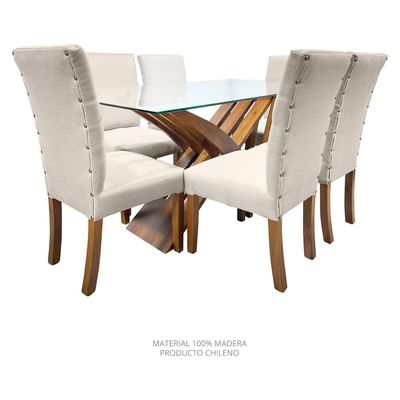 Imagen 1 del producto Juego De Comedor 6 Puestos Gabbana