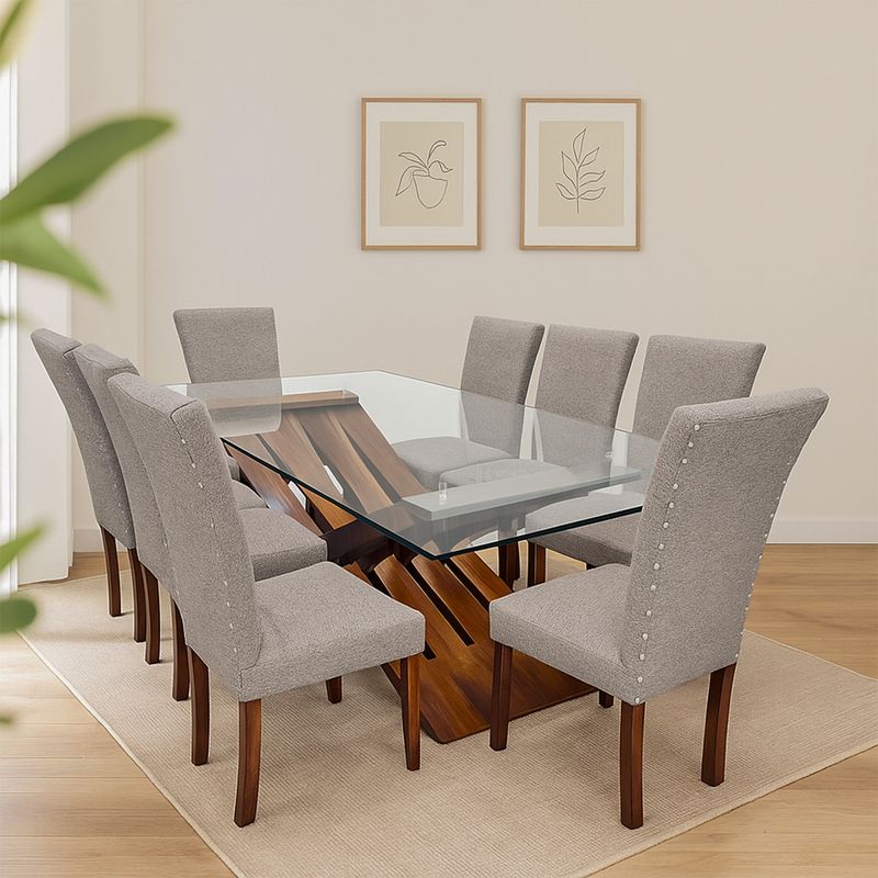 LIVING FACTORY - Juego De Comedor 8 Puestos Gabbana Living Factory