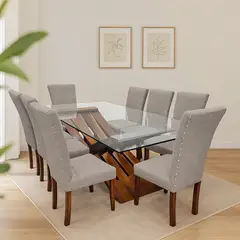 LIVING FACTORY - Juego De Comedor 8 Puestos Gabbana