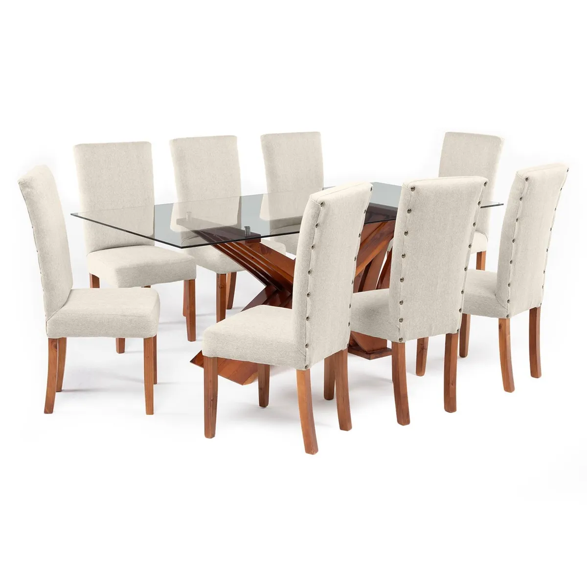 LIVING FACTORY - Juego De Comedor 8 Puestos Gabbana Living Factory