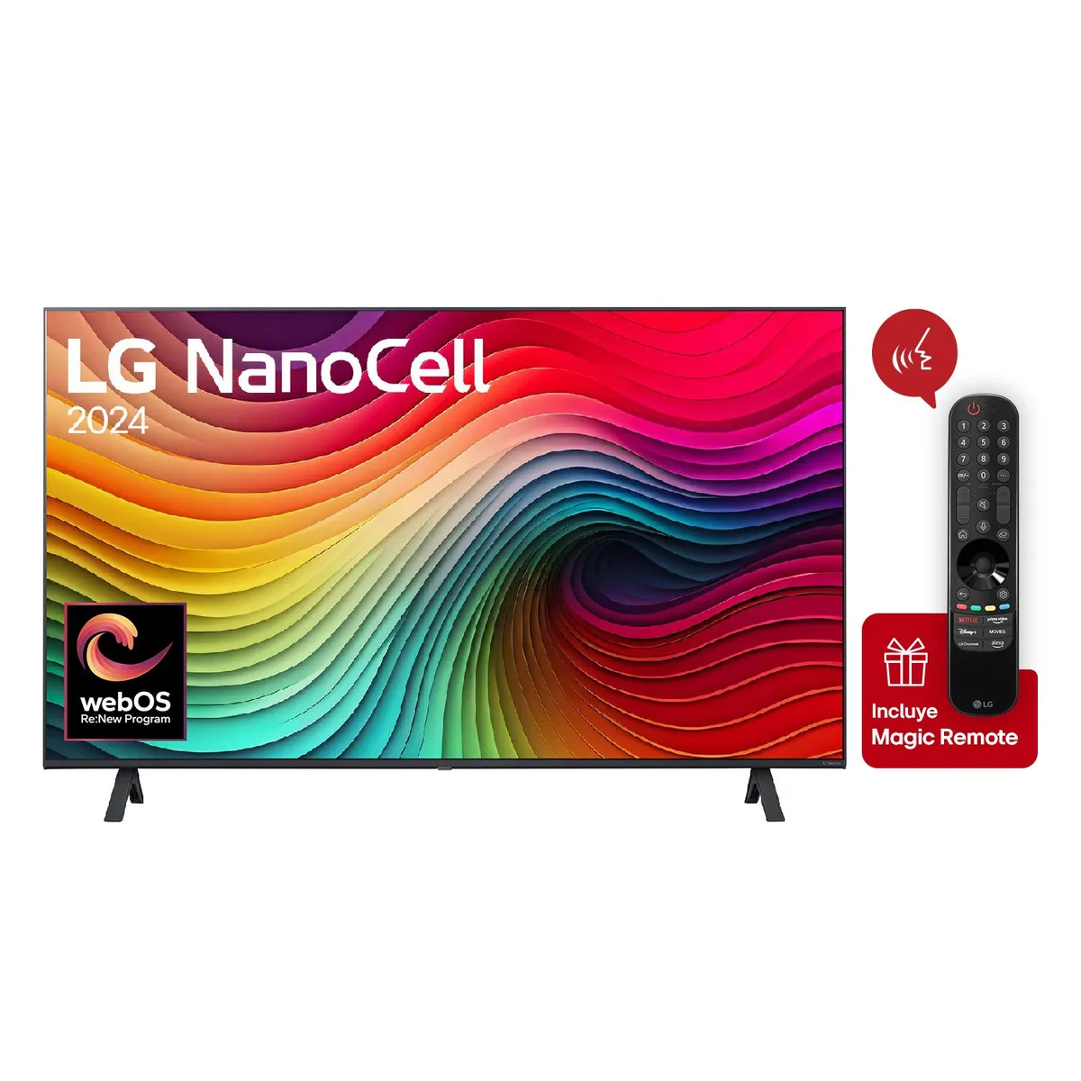 LG - Televisor NanoCell 43 Pulgadas Smart TV 4K UHD 43NANO80TSA + Magic Remote LG