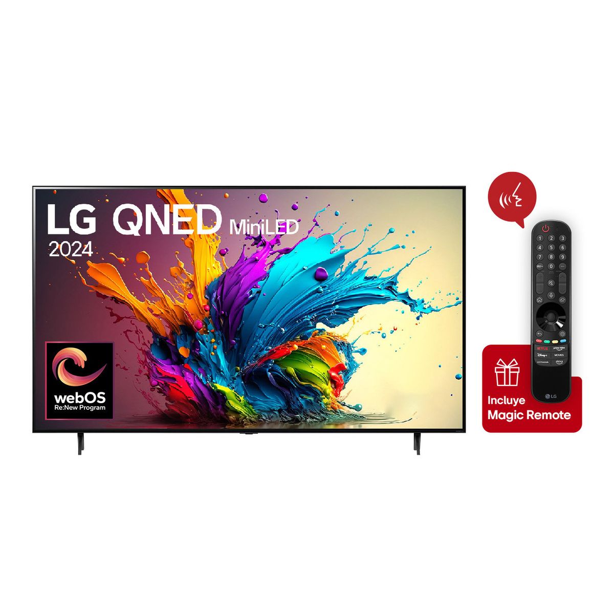 LG - Televisor QNED 65 Pulgadas Smart TV 4K UHD 65QNED90TSA + Magic Remote LG