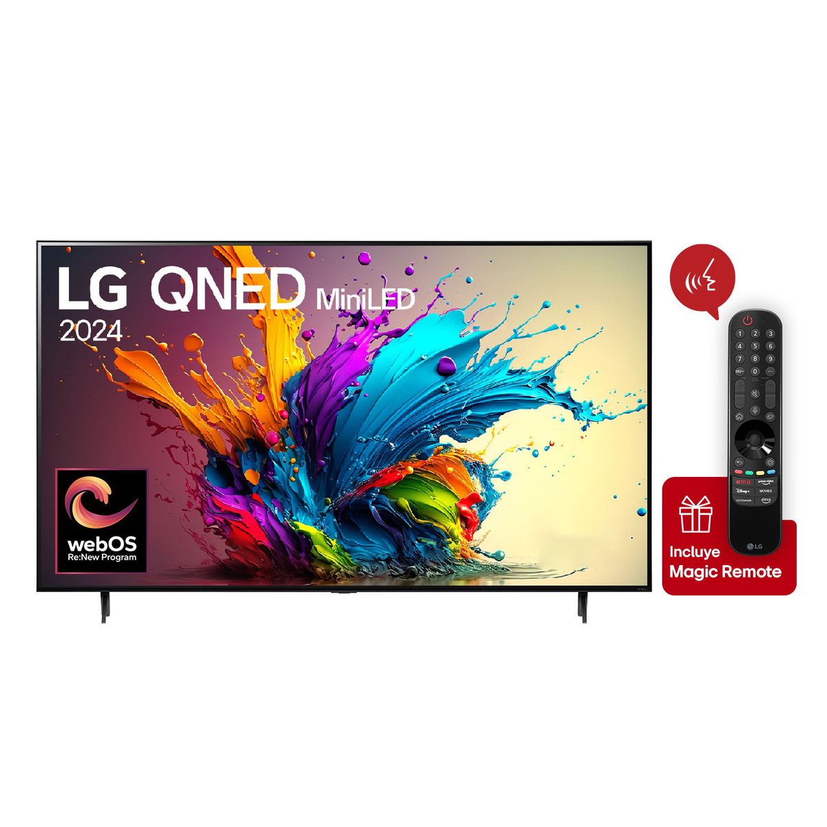 LG - Televisor QNED 75 Pulgadas Smart TV 4K UHD 75QNED90TSA + Magic Remote LG