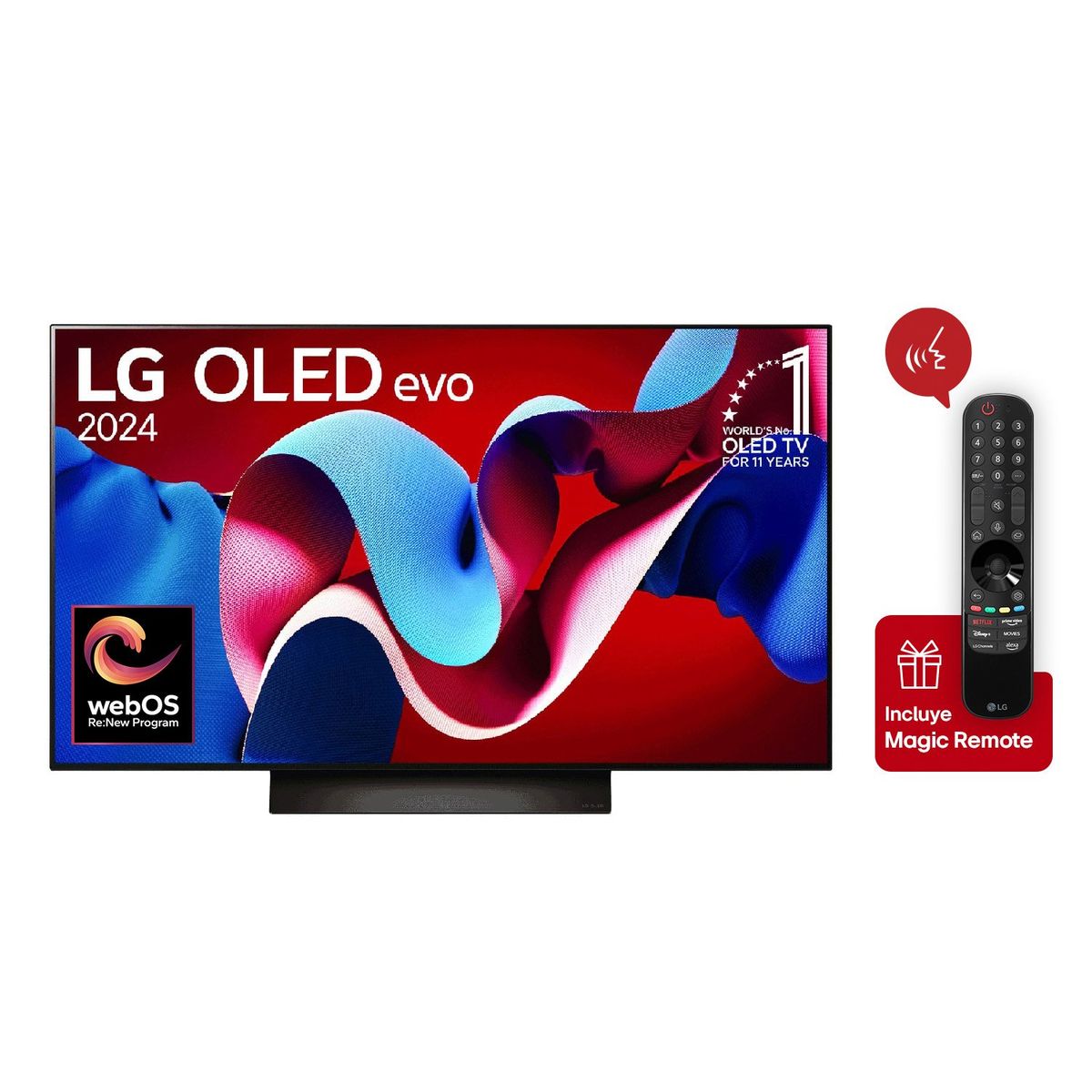 LG - Televisor OLED 83 Pulgadas Smart TV 4K UHD OLED83C4PSA + Magic Remote LG