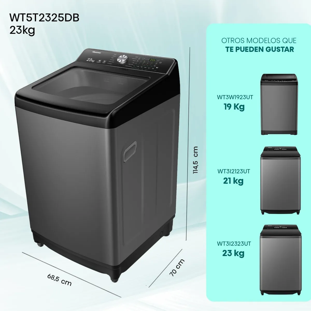HISENSE - Lavadora Automática Superior 23 Kg Wt5T2325Db Hisense