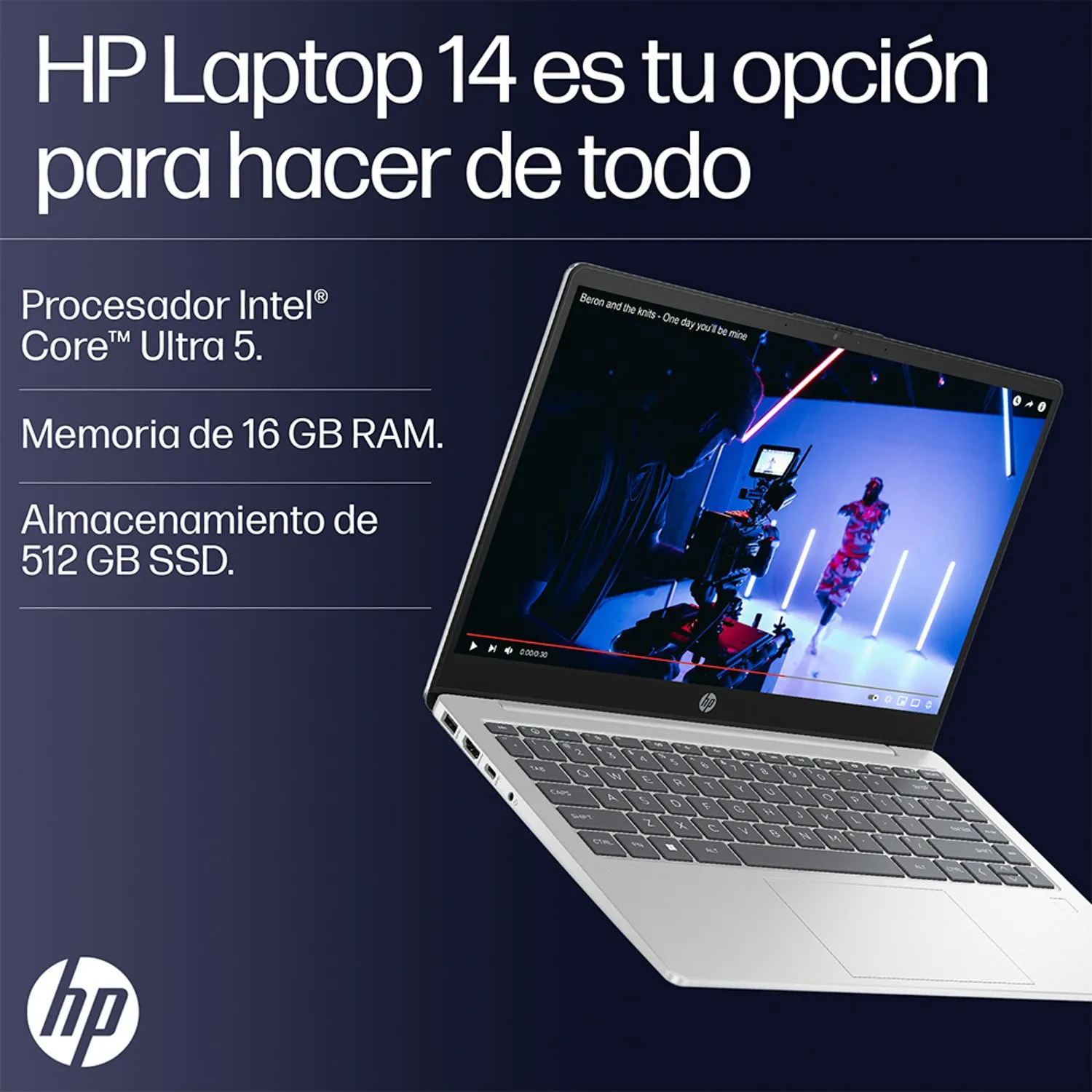 HP Notebook 14-EP1000LA Intel Core Ultra 5 16GB RAM DDR5 512GB SSD