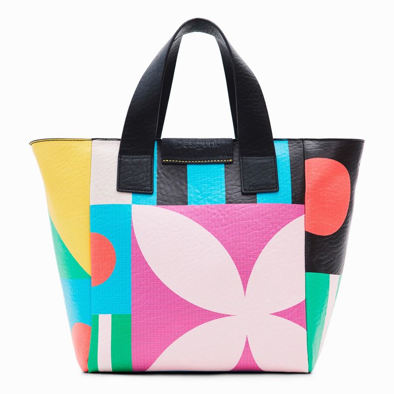 DESIGUAL - Bolso Shopper Geométrico Desigual Mujer