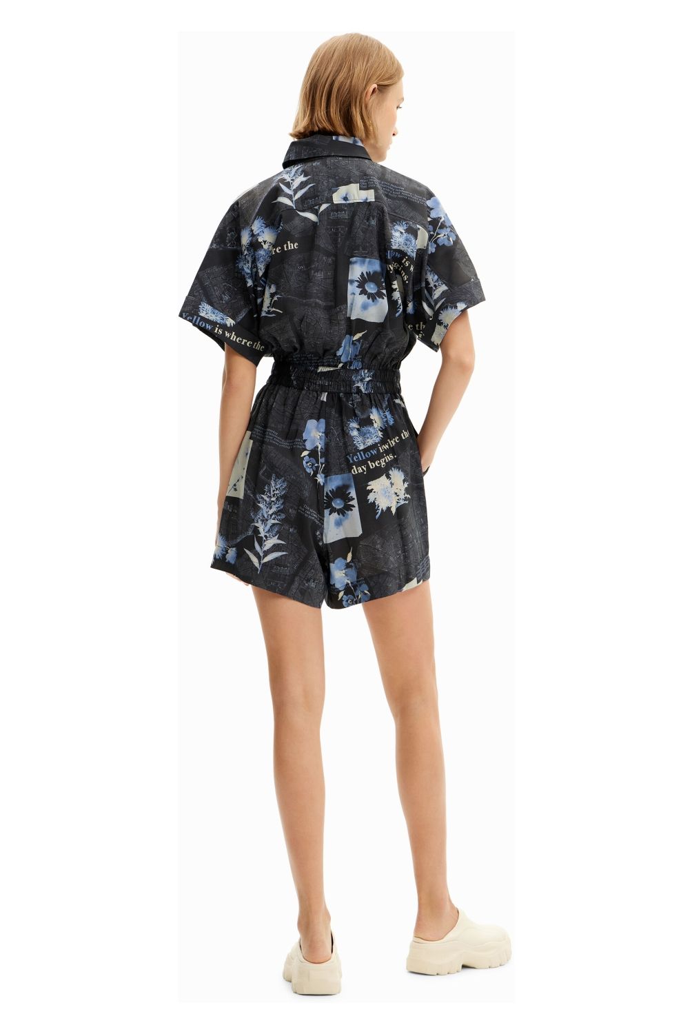 DESIGUAL - Enterito Corto Mapas Mujer Desigual