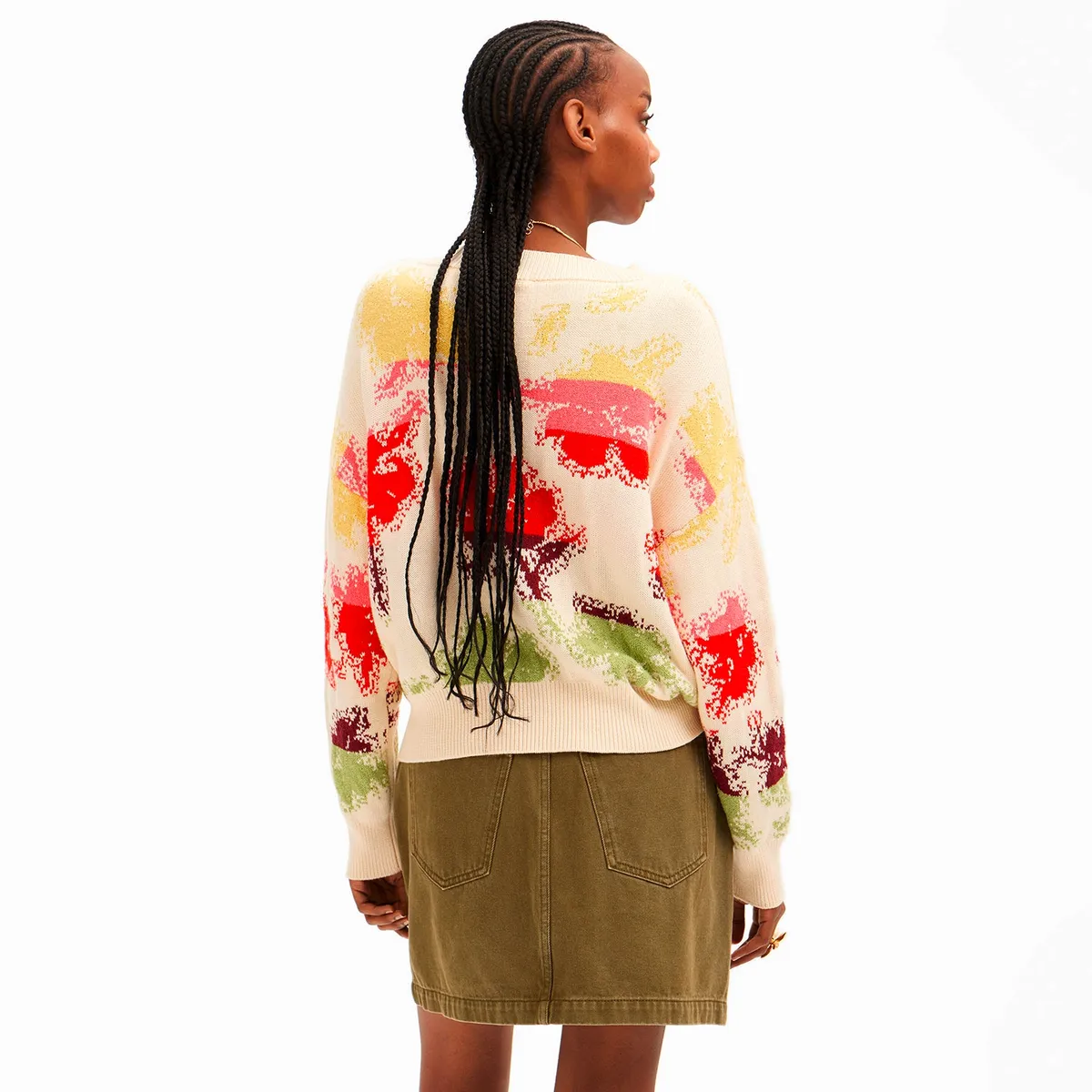 DESIGUAL - Sweater Oversize Flores Mujer Desigual