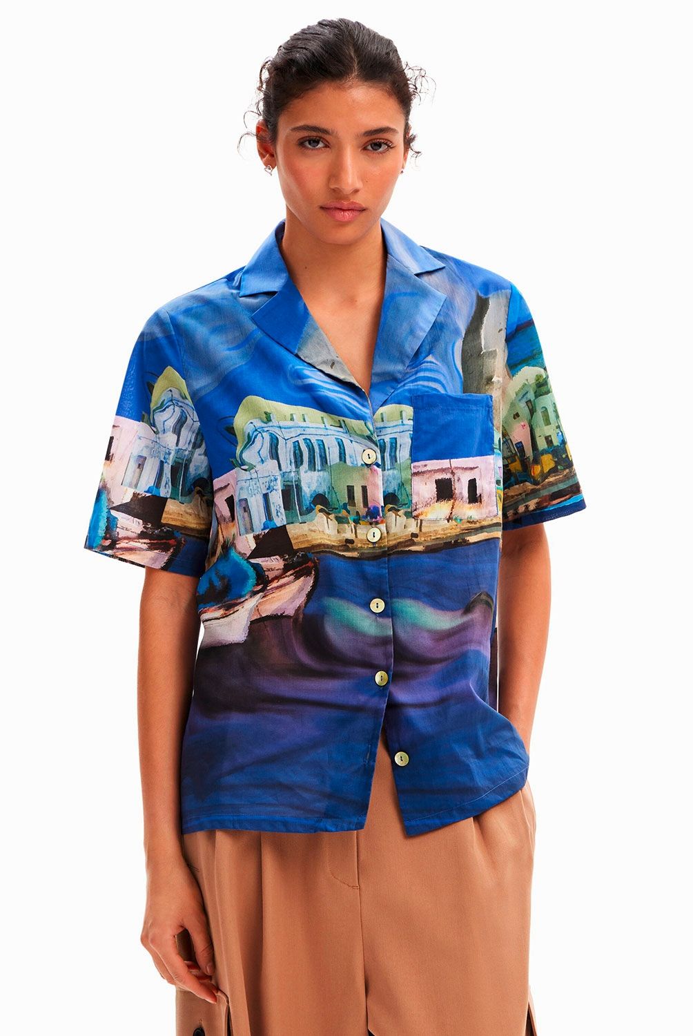 DESIGUAL - Camisa Resort M.Christian Lacroix Mujer Desigual