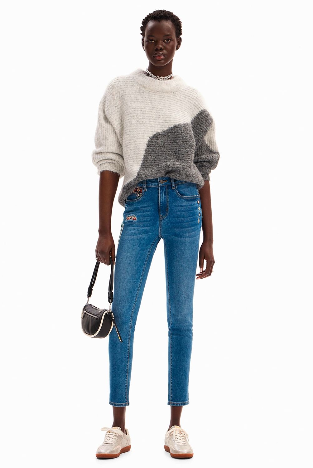 DESIGUAL - Jeans Bordados Mujer Desigual