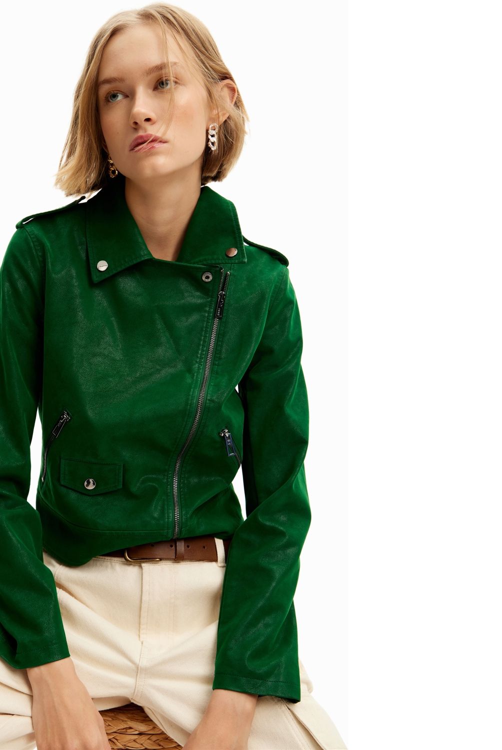 DESIGUAL - Chaqueta Biker Textura Mujer Desigual