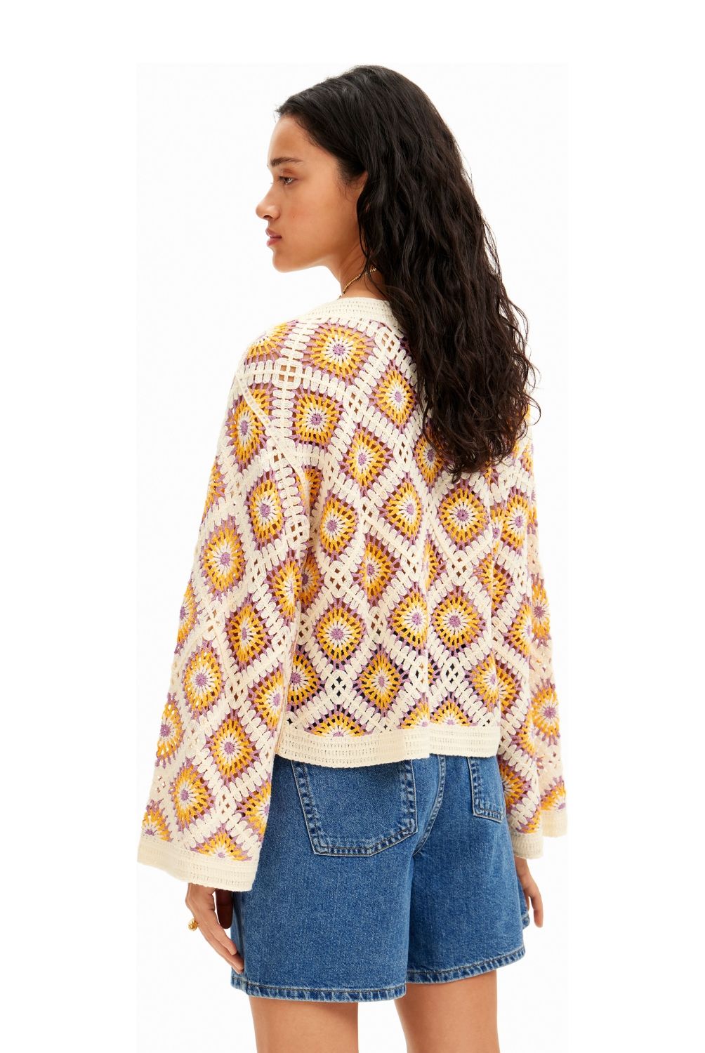 DESIGUAL - Sweater Crochet Multicolor Mujer Desigual