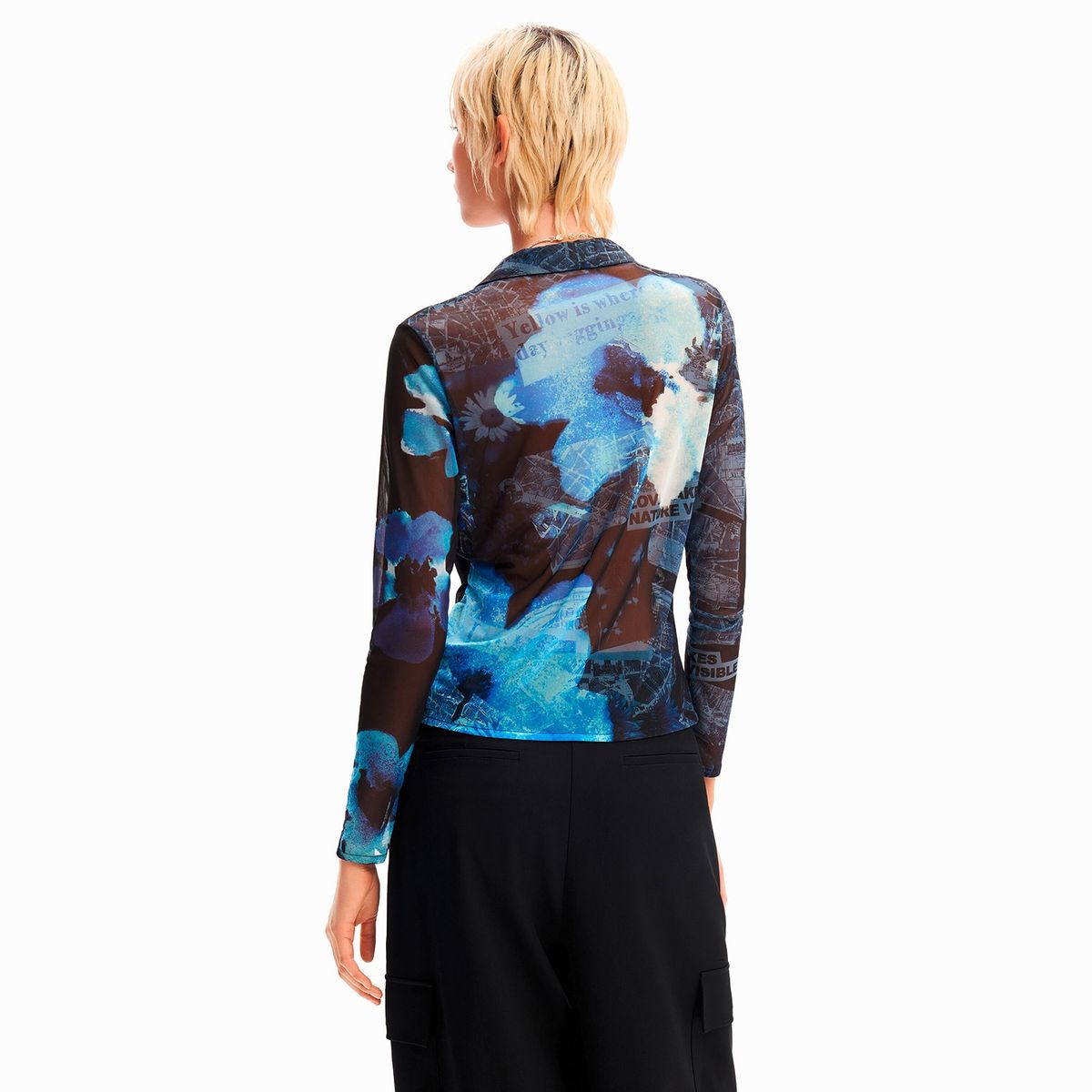 DESIGUAL - Polera Tul Patch Arty Mujer Desigual