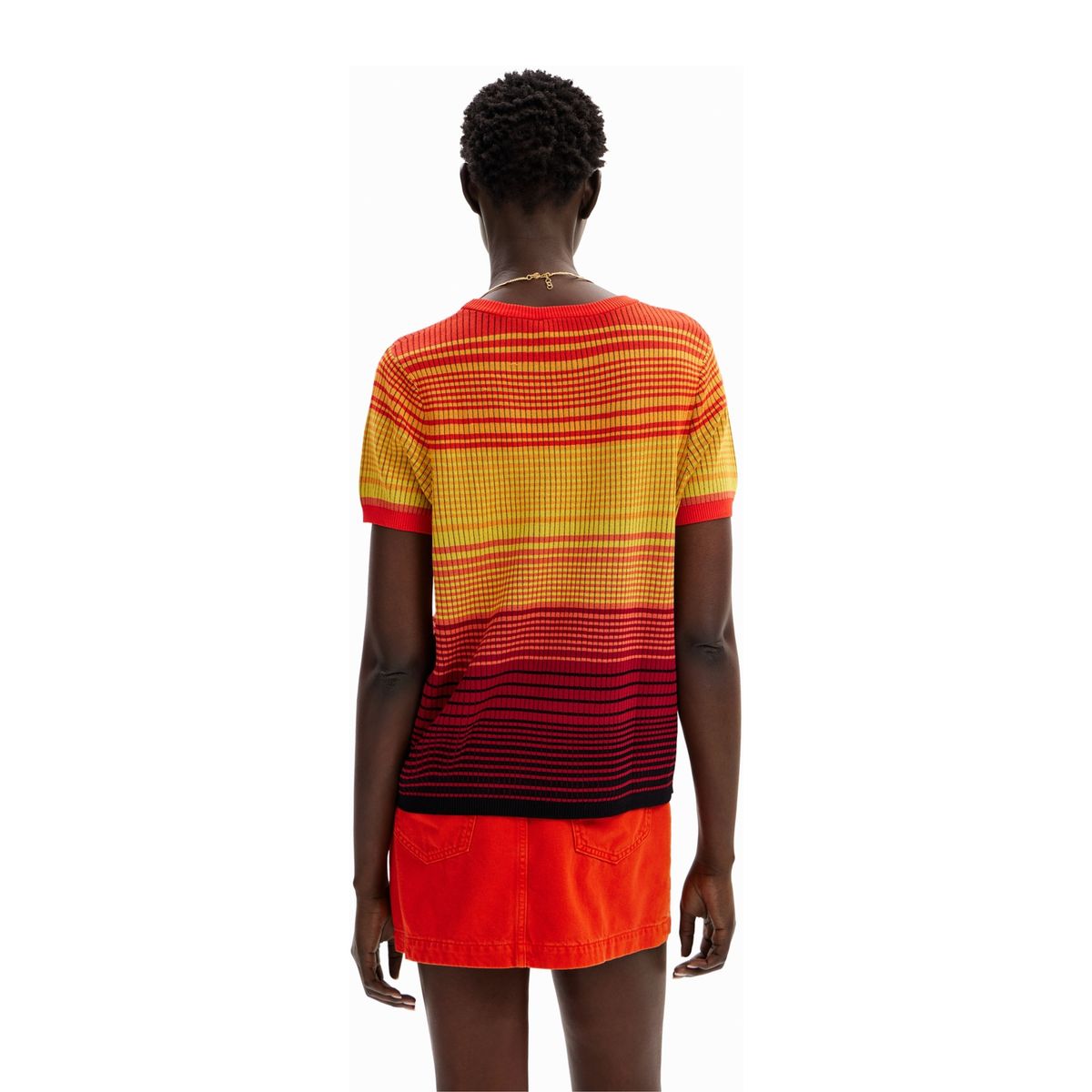 DESIGUAL - Polera Punto Palmeras Mujer Desigual