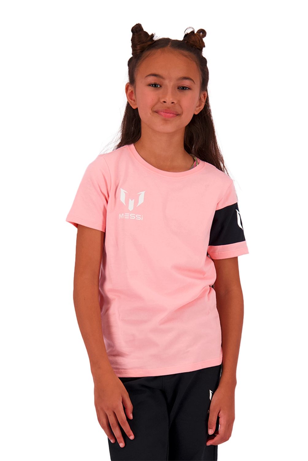 MESSI - Polera Manga Corta Captain Regular Fit Infantil Niña Messi