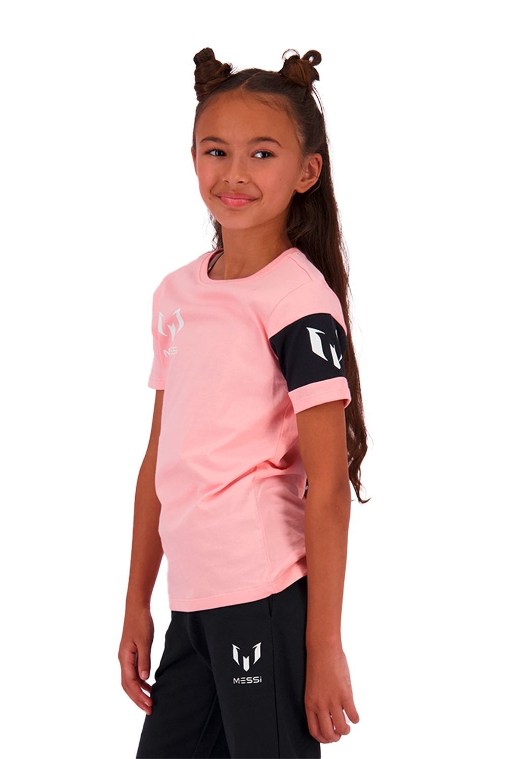 MESSI - Polera Manga Corta Captain Regular Fit Infantil Niña Messi