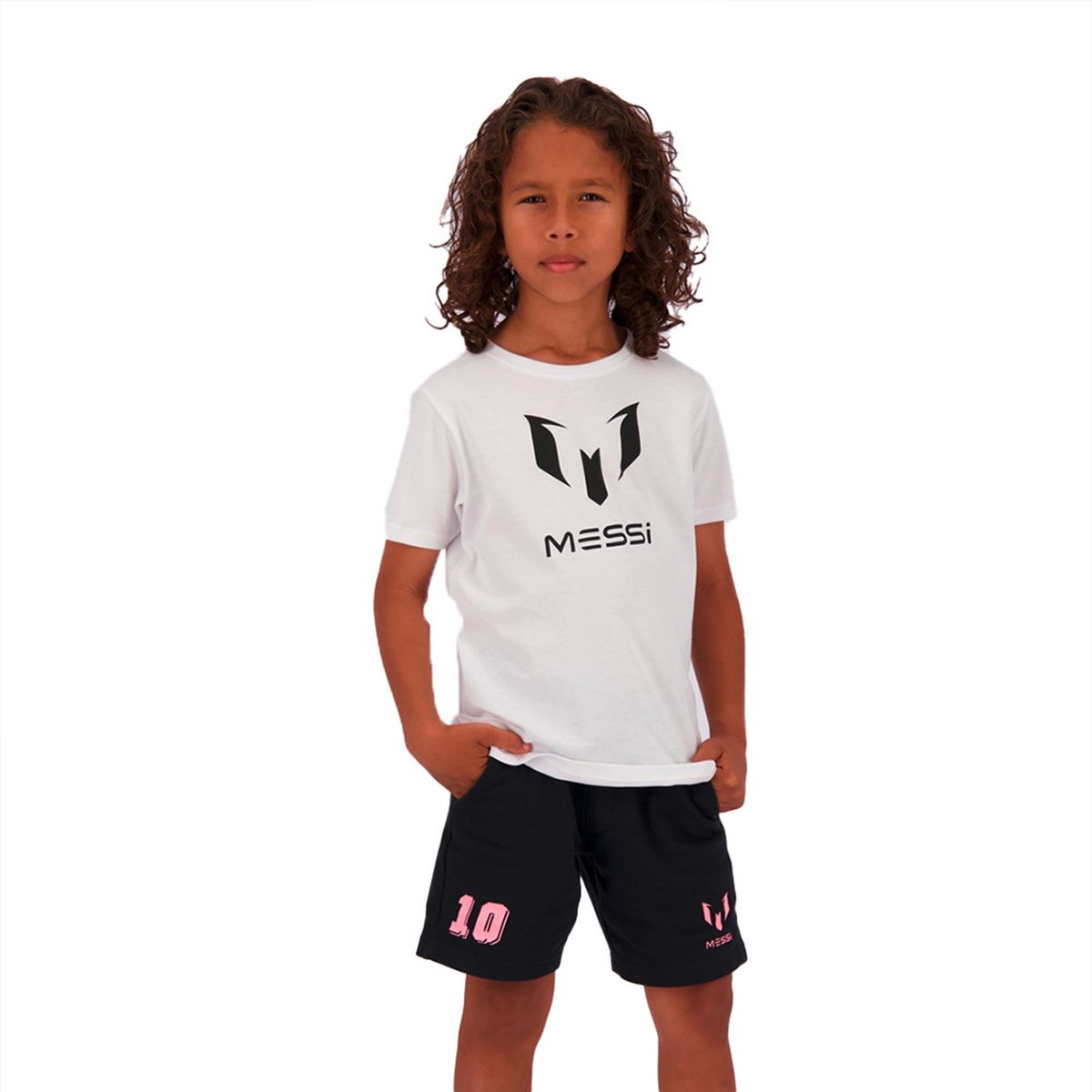 MESSI - Polera Manga Corta Ten Regular Fit Infantil Niña Messi