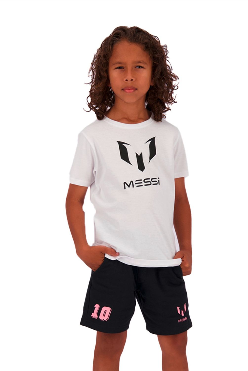 MESSI - Polera Manga Corta Ten Regular Fit Infantil Niña Messi