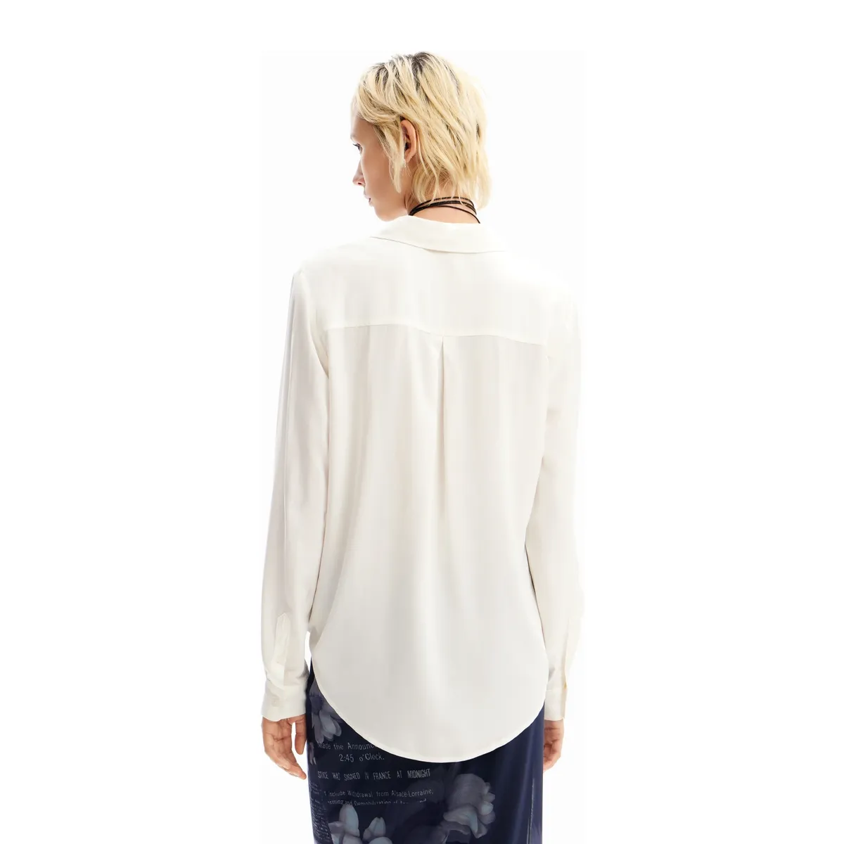 DESIGUAL - Camisa Patch Bolsillo Margarita Mujer Desigual