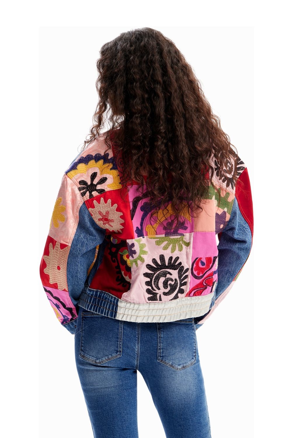 DESIGUAL - Chaqueta Vaquera Corta Patch Mujer Desigual