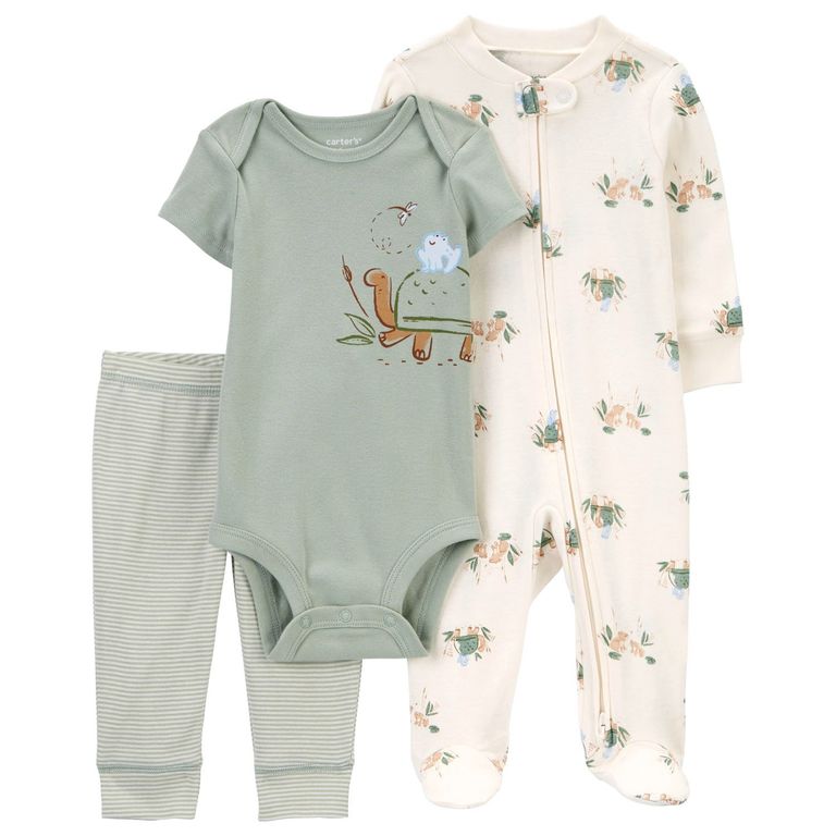 Conjunto 3 Piezas Pijama, Body y Pantalón Bebé Niño