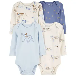 CARTER'S - Pack de Bodys Algodón 4 unidades Bebé Niño