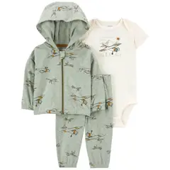 CARTER'S - Conjunto 3 Piezas Polerón, Pantalón y Body Bebé Niño