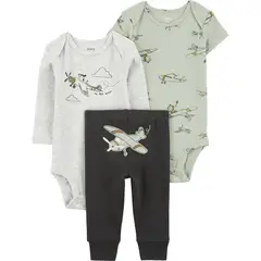 CARTER'S - Conjunto 3 Piezas Pantalón y Dos Body Bebé Niño