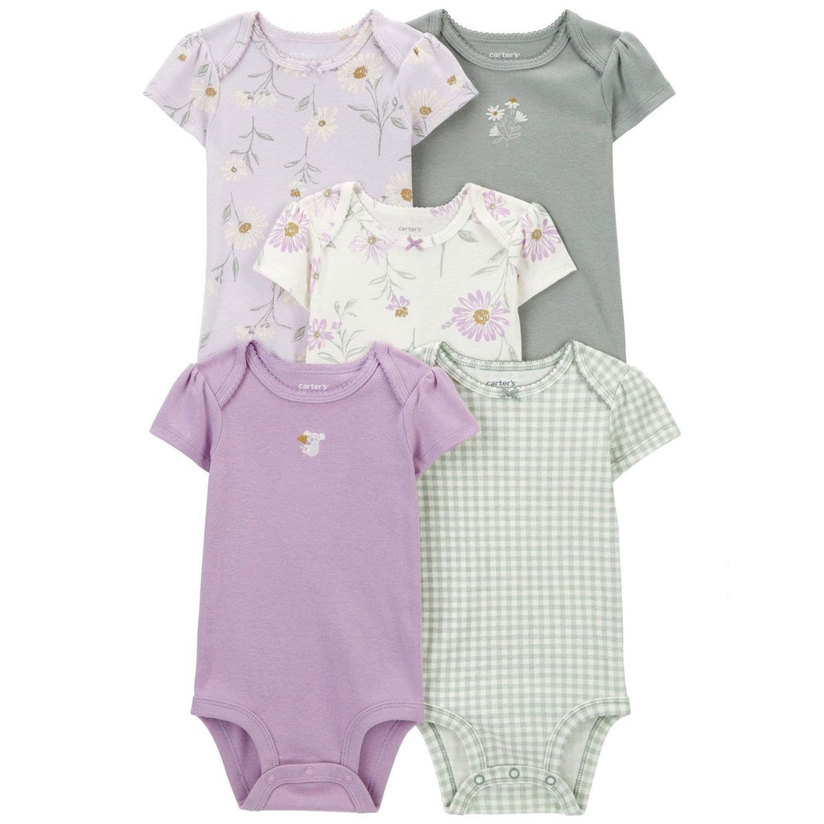 CARTER'S - Pack de Bodys Algodón 5 unidades Bebé Niña Carter's