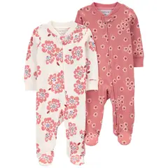 CARTER'S - Pijama Algodón Pack 2 Unidades Bebé Niña