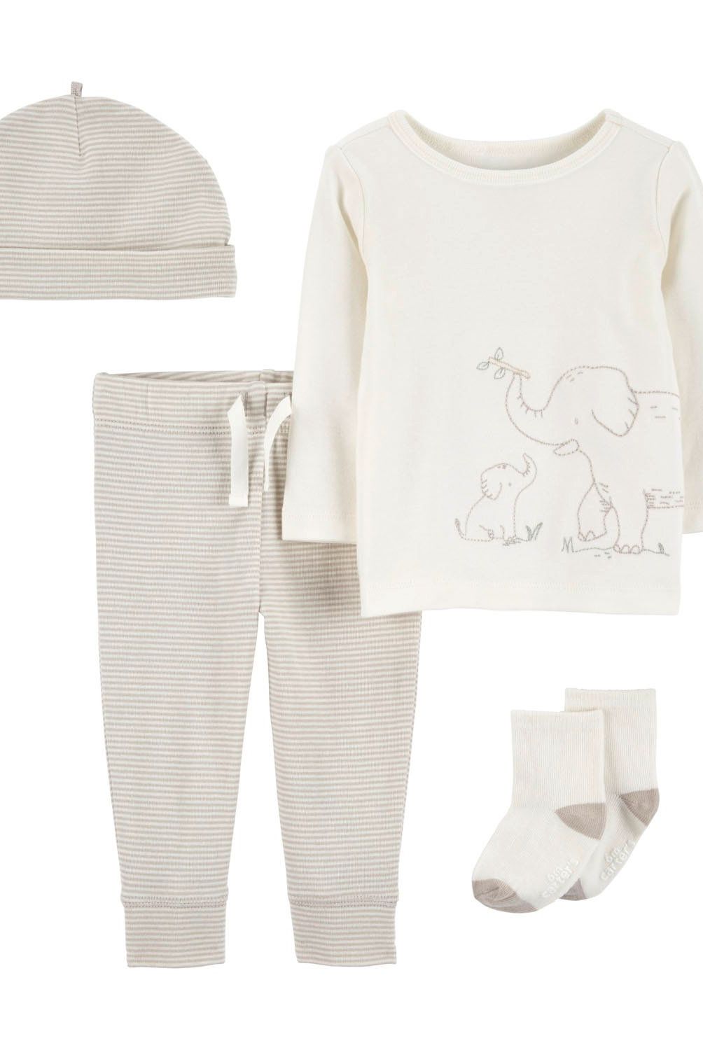 CARTER'S - Conjunto 4 Piezas Polera, Pantalón, Gorro y Calcetines Unisex Bebé Carter's