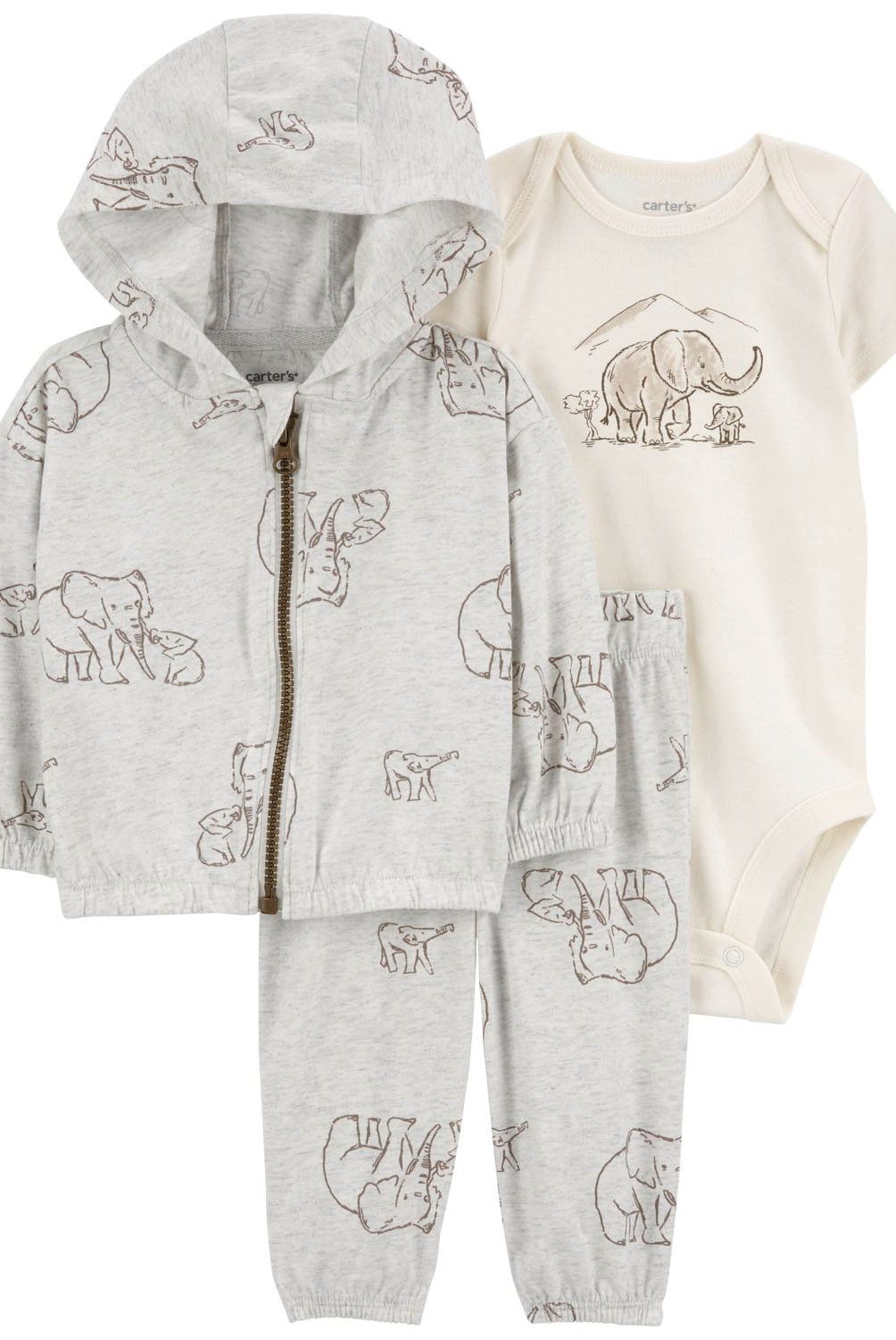 CARTER'S - Conjunto 3 piezas Poleron, Pantalon y Body Unisex Bebé  Carter's