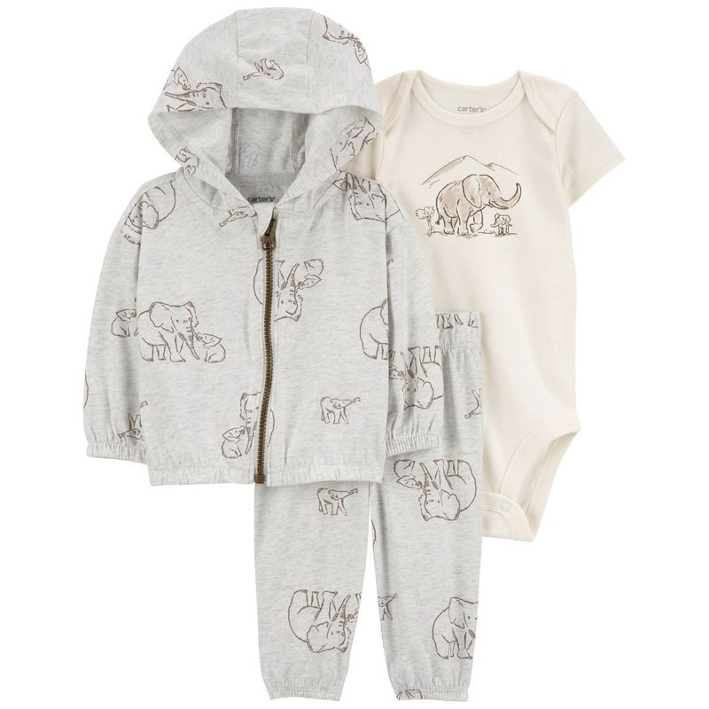 CARTER'S - Conjunto 3 piezas Poleron, Pantalon y Body Unisex Bebé  Carter's