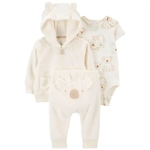 CARTER'S - Conjunto 3 Piezas Polerón, Pantalón y Body Bebé Unisex