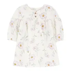 CARTER'S - Vestido Gasa con Cubre Pañal Bebé Niña