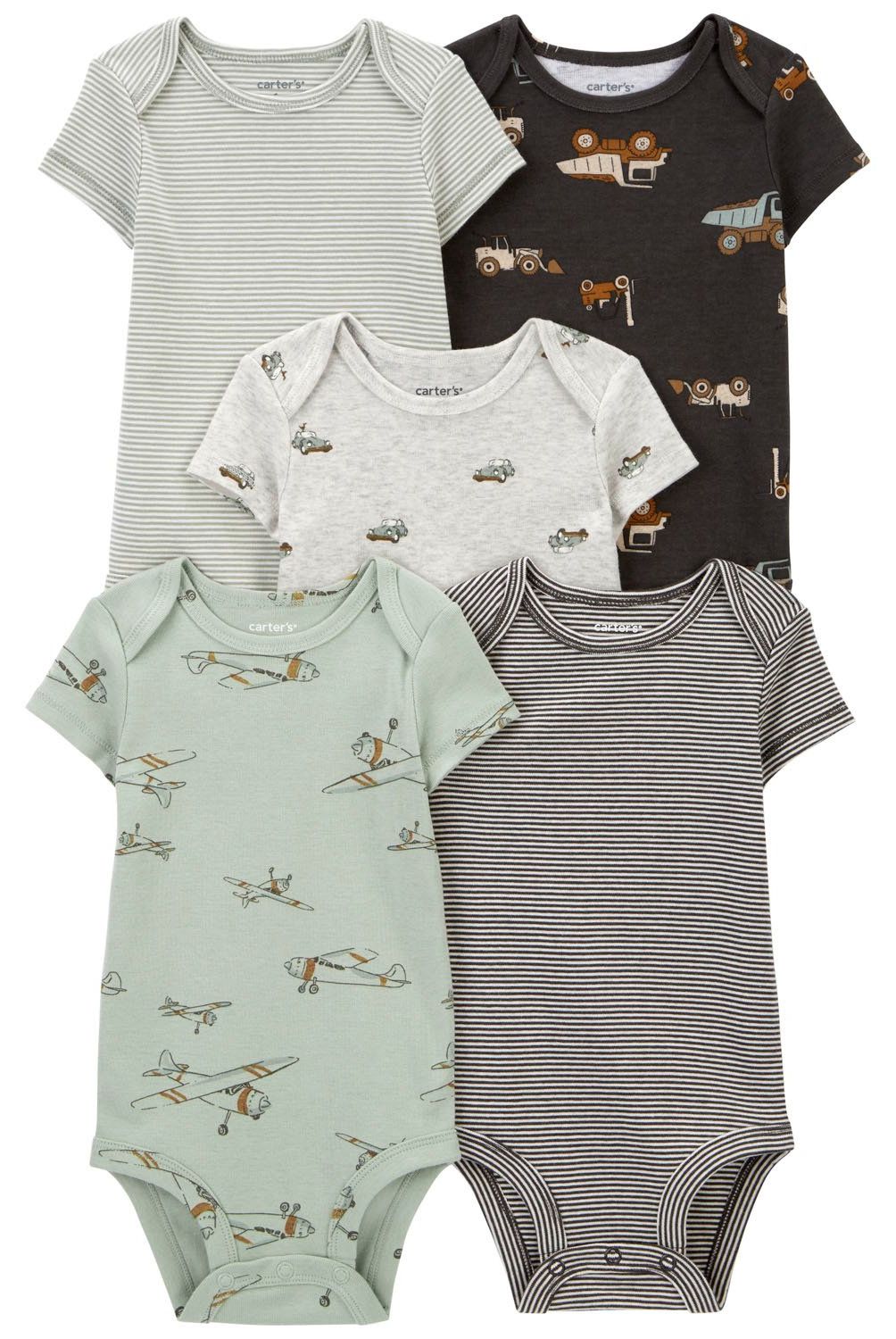 CARTER'S - Pack de Bodys Algodón 5 unidades Bebé Niño Carter's