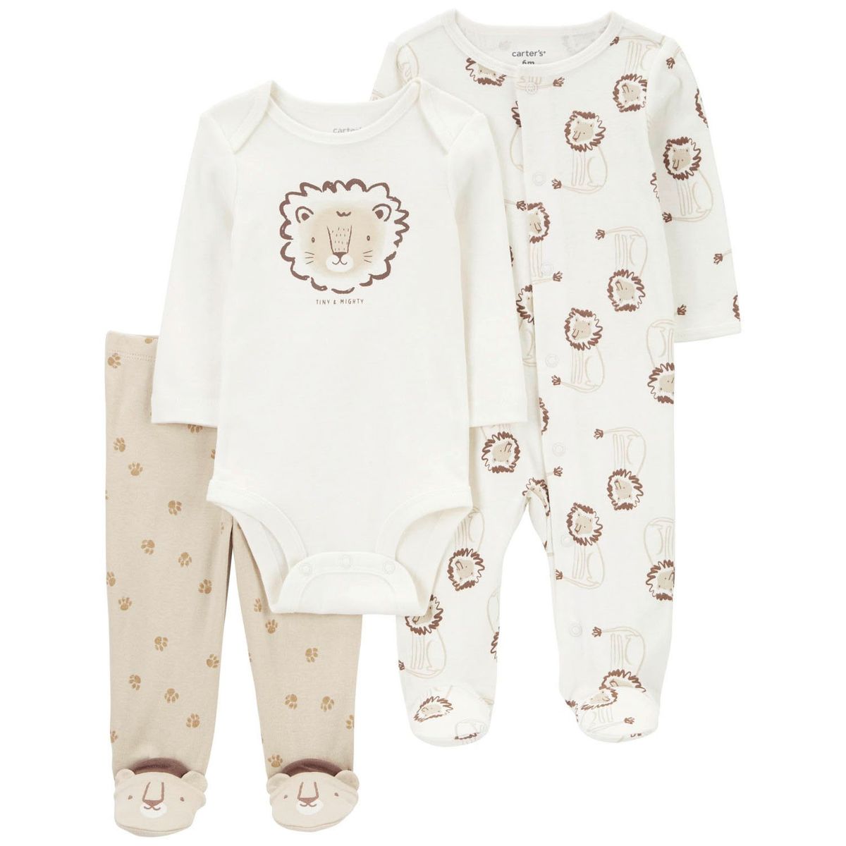 CARTER'S - Conjunto 3 piezas Pijama, Body y Patitas Bebé Niño Carter's