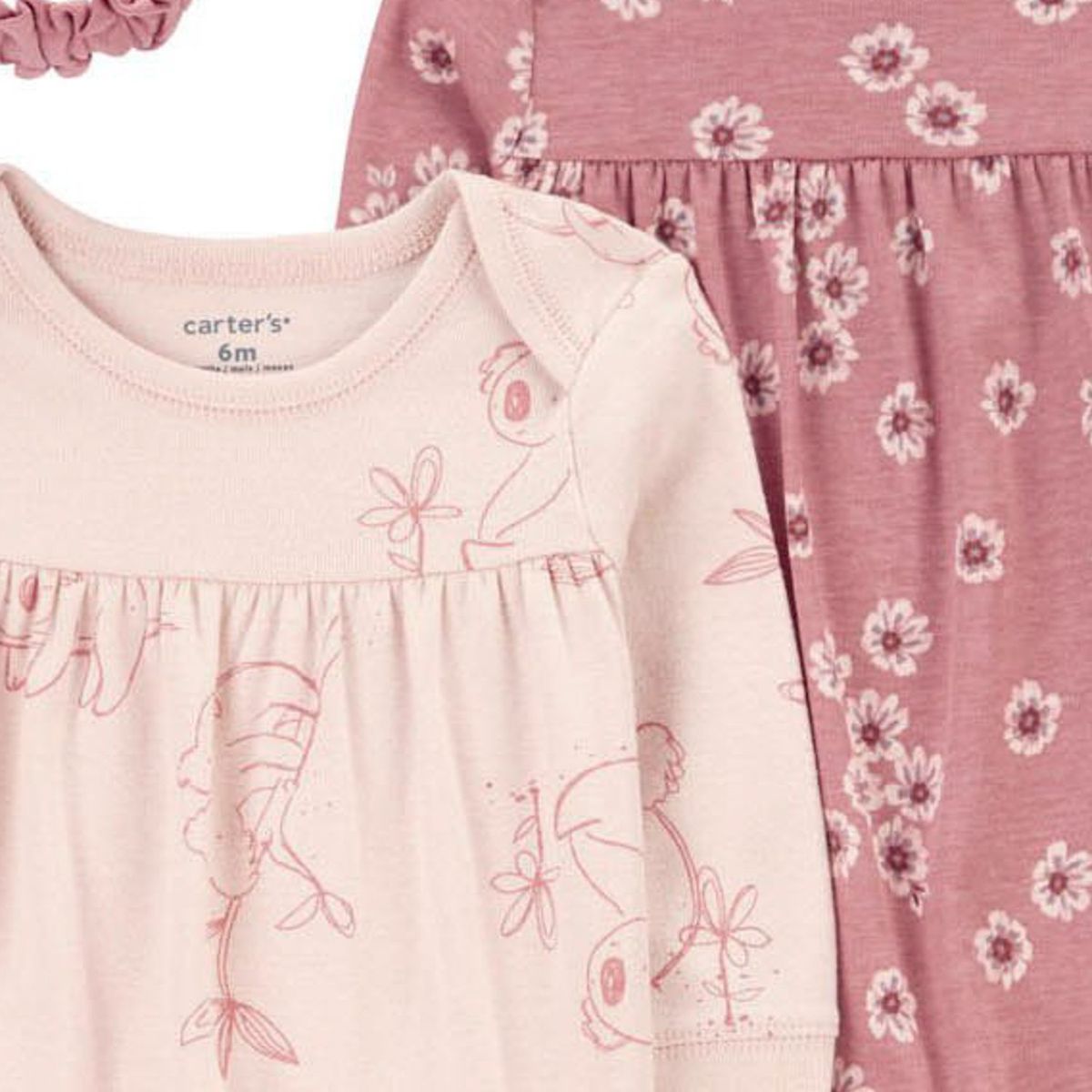 CARTER'S - Conjunto 3 Piezas Enteritos y Cintillo Bebé Niña Carter's