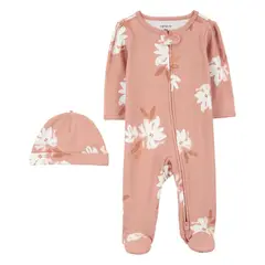CARTER'S - Conjunto 2 Piezas Pijama y Gorro Bebé Niña