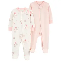 CARTER'S - Pijama Algodón Pack 2 Unidades Bebé Niña
