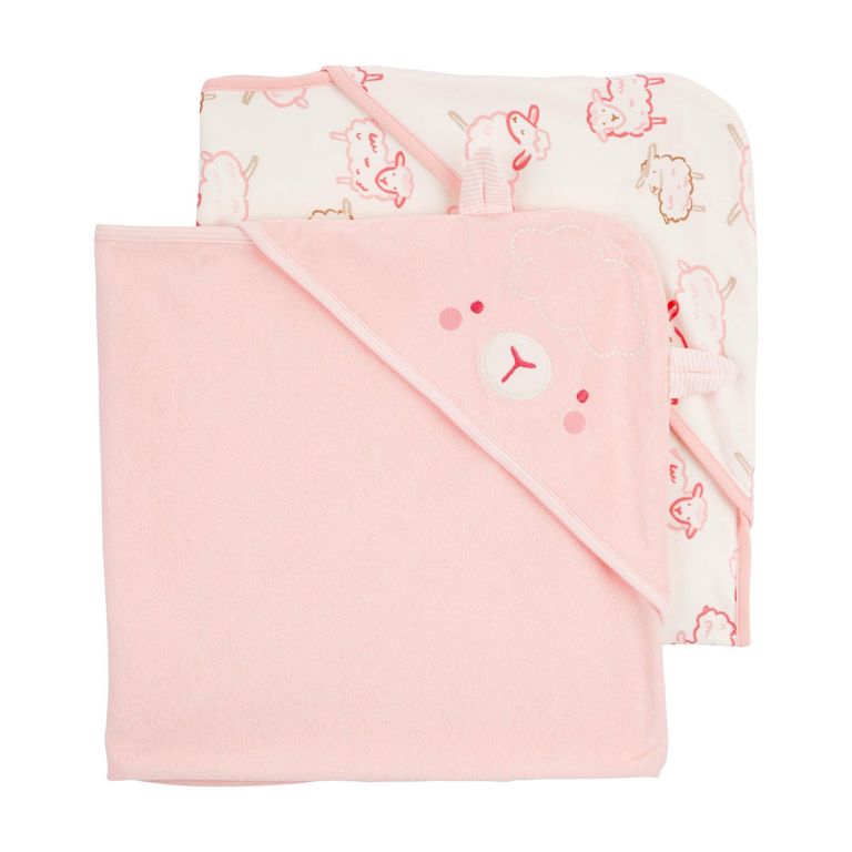 Toalla Con Capucha Pack 2 Unidades Bebé Niña